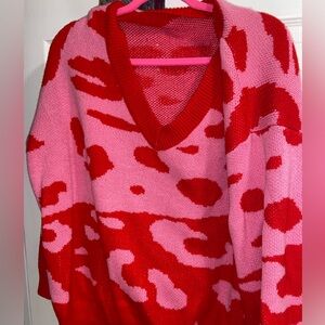 SHEIN SXY Plus Colorblock Drop Shoulder Sweater